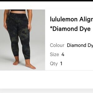 Lululemon Align Pant 25" in Diamond Dye